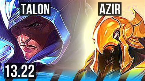 Talon Vs Azir Mid M Mastery Legendary Games Br