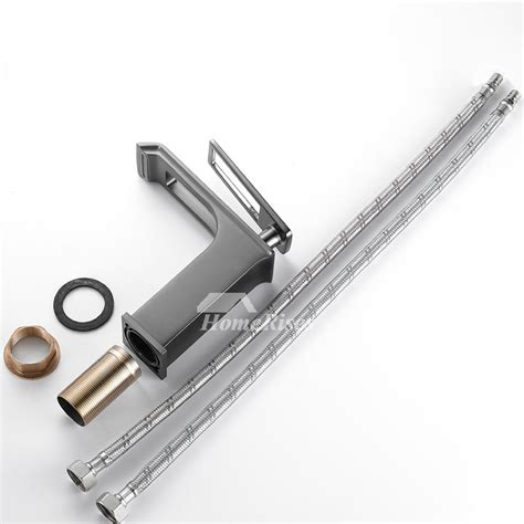 Single Faucet Bathroom Brass Gunmetal Grey Matte Black White Polished Gold Chrome Hot And