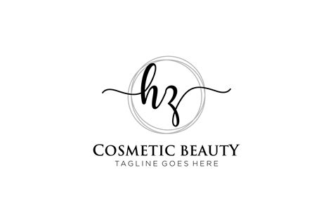 Initial Hz Feminine Logo Beauty Monogram And Elegant Logo Design