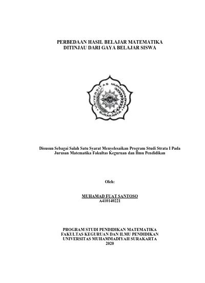 Perbedaan Hasil Belajar Matematika Siswa Kelas VIII MTs Negeri