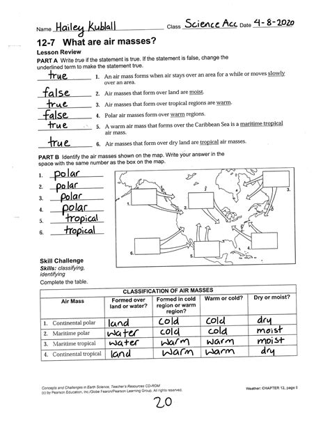 Worksheet Air MassesThis Worksheet Has 14 Earth Science Regents ...