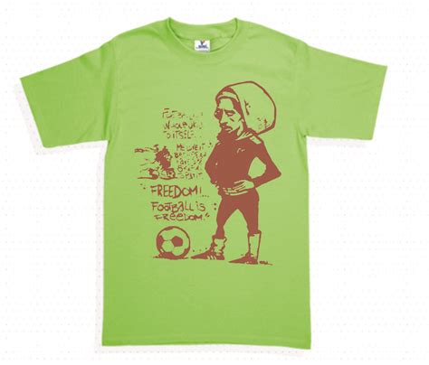 Bob Marley Football Is Freedom Playeras Hombre Hombres Playeras