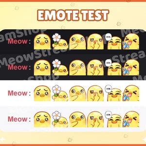 Twitch Emote Cute Chick Emotes Pack Awkward Flower Shush Bleh