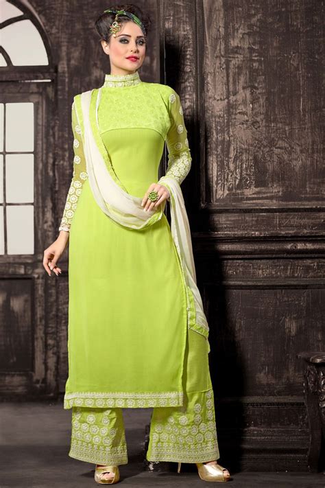 Green Designer Salwar Kameez Online From Skysarees With Images