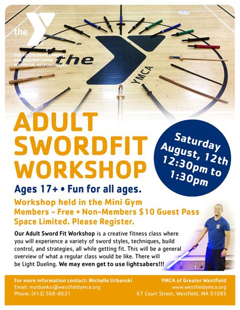 Adult SwordFit Workshop YMCA Of Greater Westfield