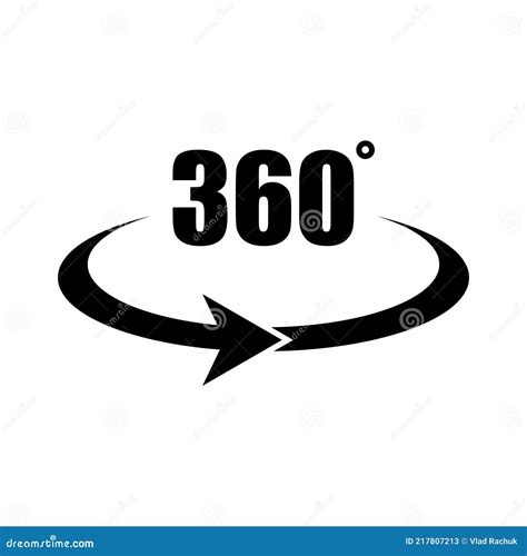 Icono De 360 Grados ángulo 360 Grados Diseño De Iconos Vectoriales