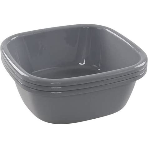 Bassine à Vaisselle En Plastique Cuvette Bassine Carrée 3 Paquet 704