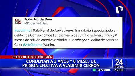 Vladimir Cerr N Fue Sentenciado A Tres A Os Y Seis Meses De Prisi N