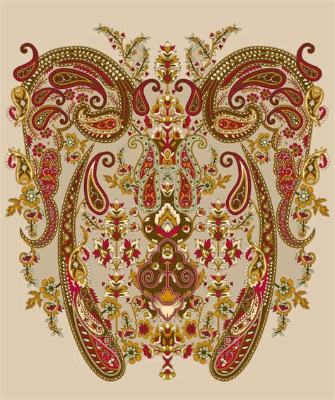 colorful bohemian pattern paisley flowers stock illustrations