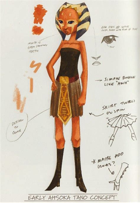 Ahsoka Tano Original Concept Art | Star wars concept art, Star wars ...