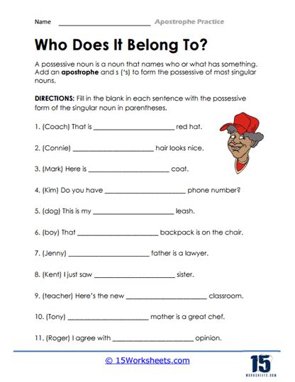 Apostrophe Worksheets - 15 Worksheets.com - Worksheets Library