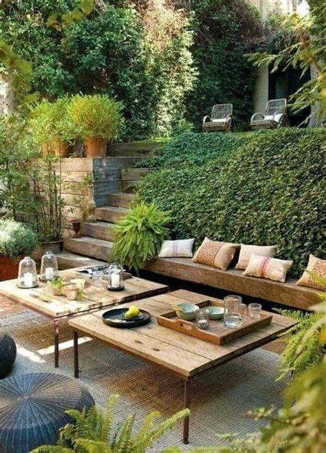 outdoor garden seating area