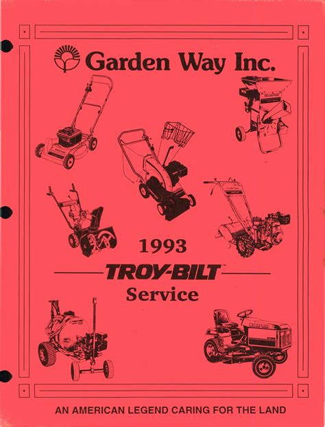 Service Manual 1993 Troy Bilt Garden Way Tiller Mower Wood - Etsy