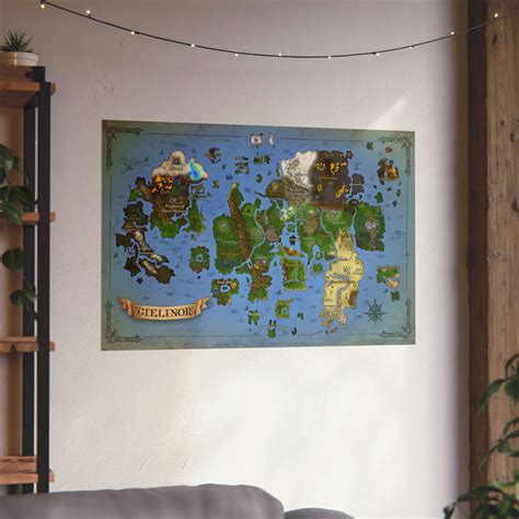 Runescape Gielinor World Map Premium Matte Poster Ultra High Resolution