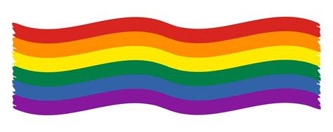 Premium Vector Wide Waving Pride Flag Rainbow Lgbt Symbol Icon Flat