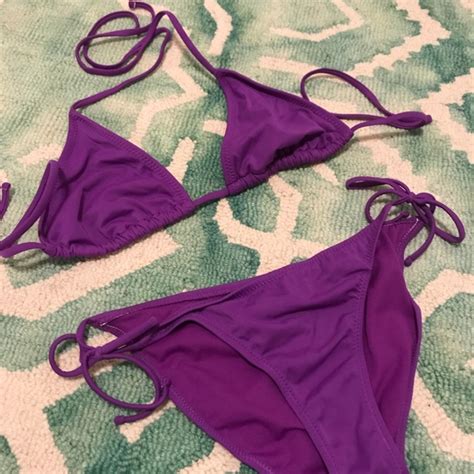 Swim Nwot Beautiful True Purple Bikini Set Medium Poshmark