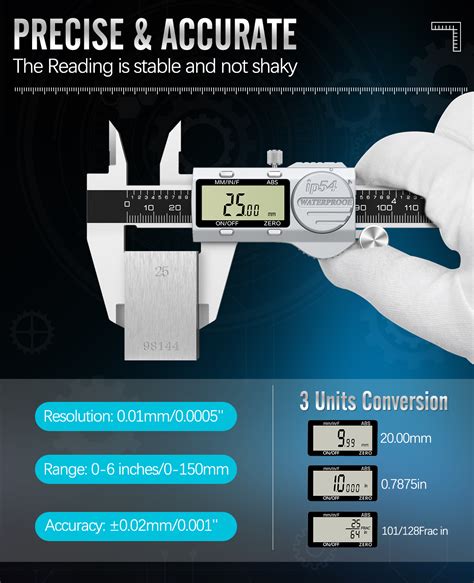 Housolution Digital Caliper Abs Absolute Scale Caliper Ip