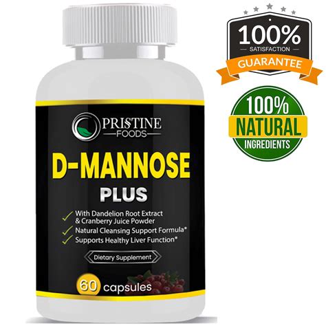 Pristine D Mannose Capsules Mg With Cranberry Extract Hibiscus