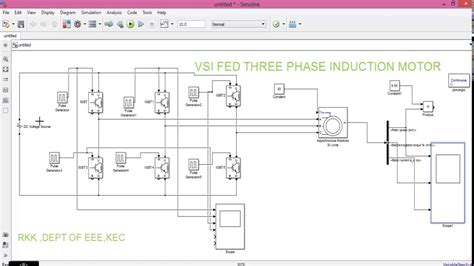 Matlab Voltage Source Inverter Fed Induction Motor Youtube