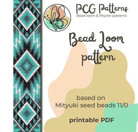 Native Inspired Bead Loom Pattern Song Of The Ocean Moon Loom Bracelet