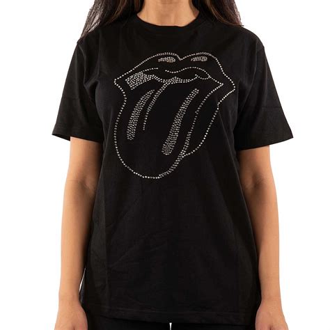 Rolling Stones Koszulka Tongue Diamante Black M Skie Musicwear T