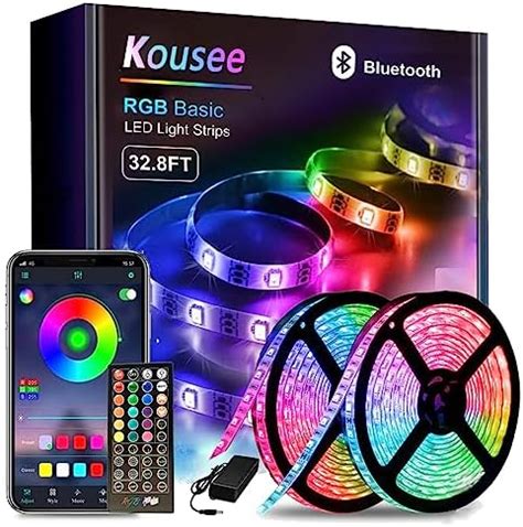 Kousee Kit De Bandes Lumineuses Led Tanches Pour Musique Rvb