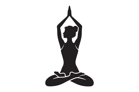 Yoga woman silhouette art illustration. 46905866 Vector Art at Vecteezy