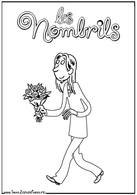 Coloriage Les Nombrils Bd Dan Va Offir Des Fleurs A Imprimer En Ligne