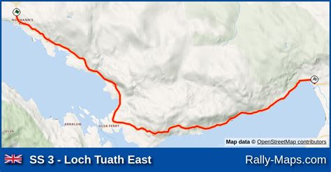 SS 3 Loch Tuath East Stage Map Tour Of Mull 2001 Rally Maps