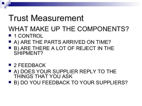 Trust Measurement