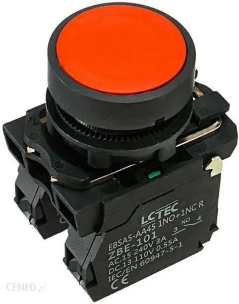 Lctec Przycisk Pulpitowy Ip54 Kolor Czerwony Ebsa5 Aa45 1No 1Nc R