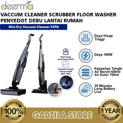 Jual Deerma Vx96 Smart Wet Dry Handheld Wireless Vacum Vacuum Cleaner