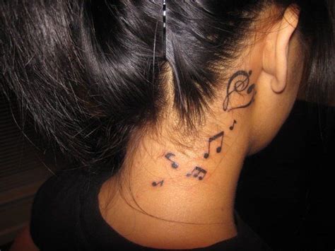 32 Cool Music Note Tattoo Ideas Music Notes Tattoo Neck Tattoo Note