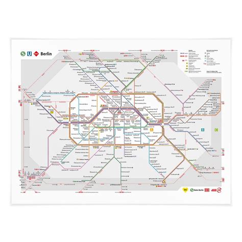 Poster Subway Map of Berlin | wall-art.com