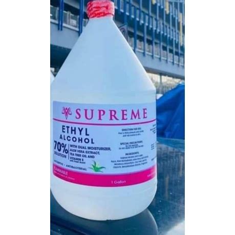 Supreme Ethyl Alcohol Gallon Shopee Philippines