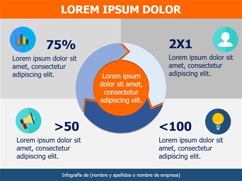 Plantilla de Mini Infografía en Power Point recurso incluído en el