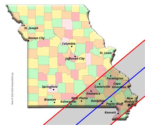 April 2024 Eclipse Map Missouri Stacy Elsinore