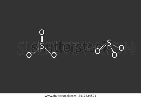 Sulfite Anion Molecular Skeletal Chemical Formula Stock Vector (Royalty ...