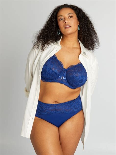 Braguita Lisa De Encaje Azul Kiabi