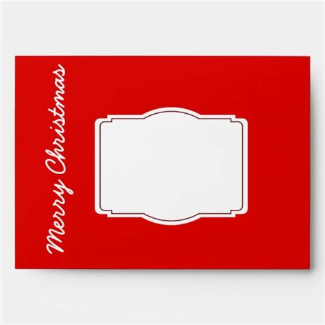 Merry Christmas Red 5x7 Holiday Envelopes | Zazzle.com