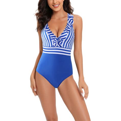 Aoochasliy Summer Women Beach Swimsuits Women S Contrast Color