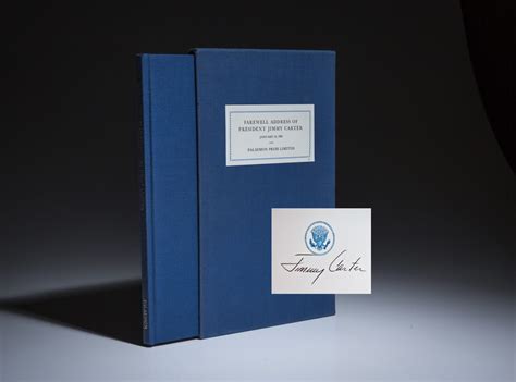 Farewell Address of President Jimmy Carter - The First Edition Rare Books