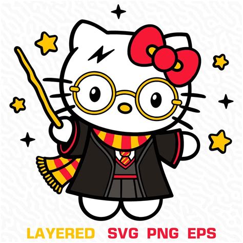 Hello Kitty Harry Potter Svg, Hello Kitty Svg | Inspire Uplift in 2024 ...