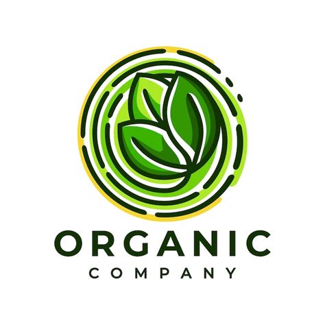 Premium Vector Green Circle Logo With The Title Organic Company