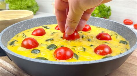 Haben Sie Tomaten Eier Und Zucchini Schnelles Abendessen Aus