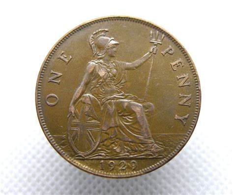 Penny Coin King George V Bronze One Penny D Coin Original Coin