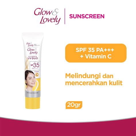 Jual Glow Lovely Ultimate UV Duo Krim Vitamin C SPF 35 PA 20g