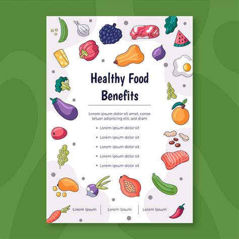 Free Vector | Template for healthy food promotion