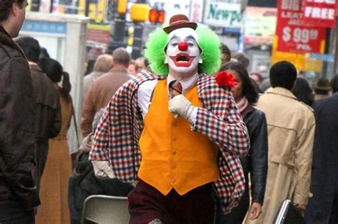 Joaquin Phoenix Spotted In Traditional Clown Costume On Set Of Joker