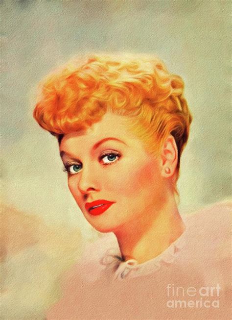 Lucille Ball Vintage Actress Painting By Esoterica Art Agency Fine